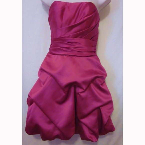 NWT David's Bridal Fucshia Bridesmaid/Cocktail/Prom knee-length dress - Picture 10 of 10